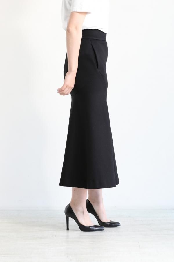 Mame Kurogouchi(マメ) Double Face Jersey Flared Skirt - YAMAROKU ...