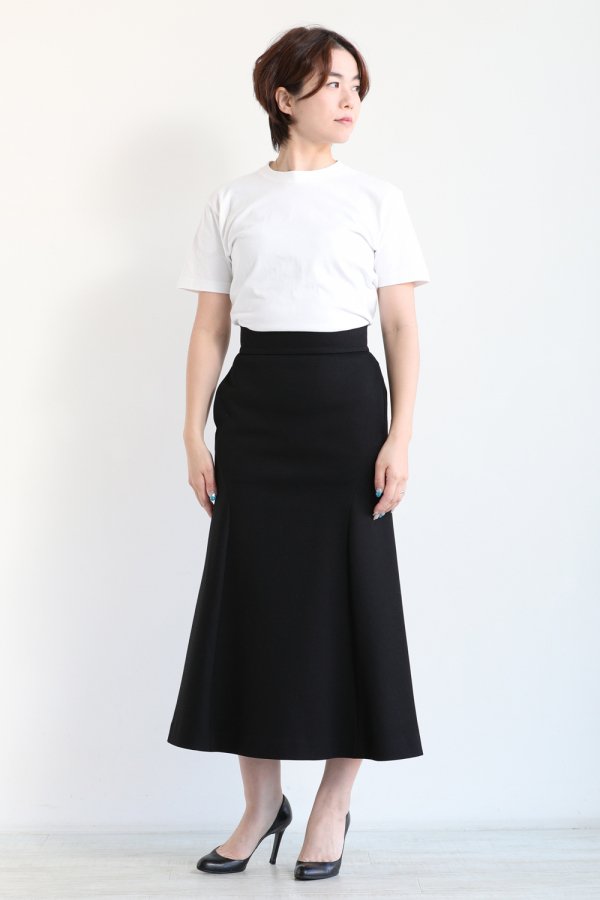 Mame Kurogouchi(マメ) Double Face Jersey Flared Skirt - YAMAROKU