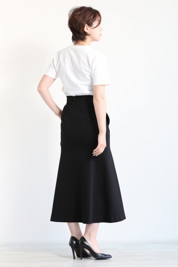 Mame Kurogouchi(マメ) Double Face Jersey Flared Skirt - YAMAROKU 