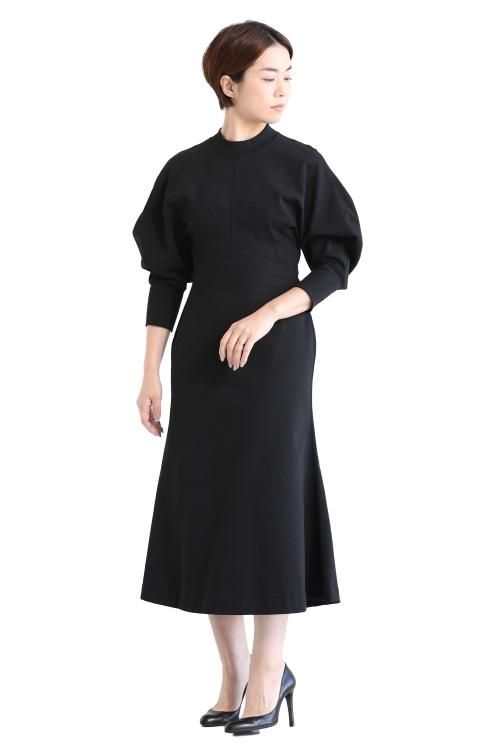 Mame Kurogouchi(マメ) Classic Cotton Dress BLACK - YAMAROKU（ヤマロク） オンラインストア