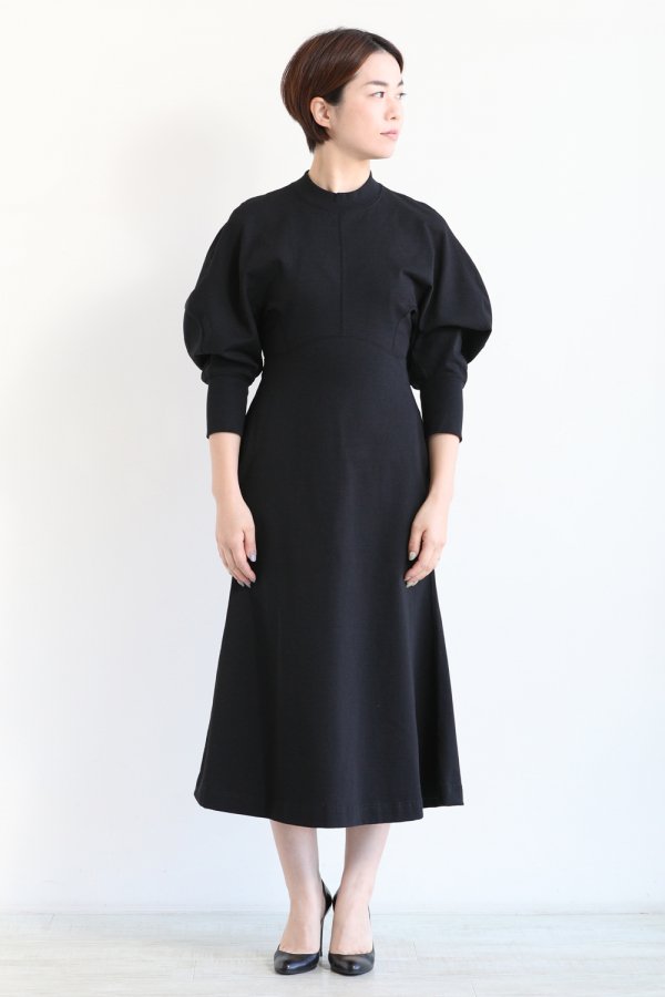 Mame Kurogouchi(マメ) Classic Cotton Dress BLACK - YAMAROKU（ヤマロク） オンラインストア