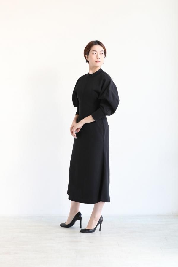 Mame Kurogouchi(マメ) Classic Cotton Dress BLACK - YAMAROKU ...