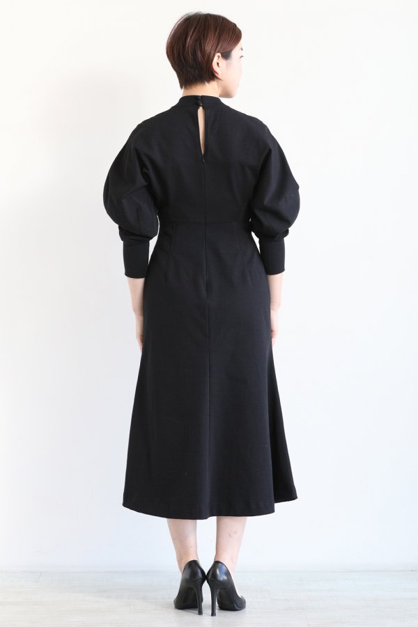 Mame Kurogouchi(マメ) Classic Cotton Dress BLACK - YAMAROKU