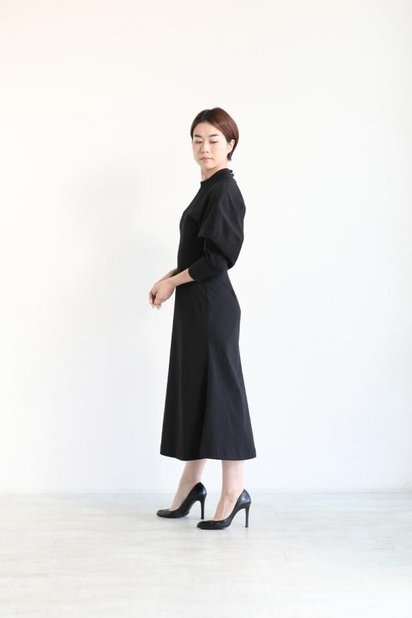 Mame Kurogouchi(マメ) Classic Cotton Dress BLACK - YAMAROKU