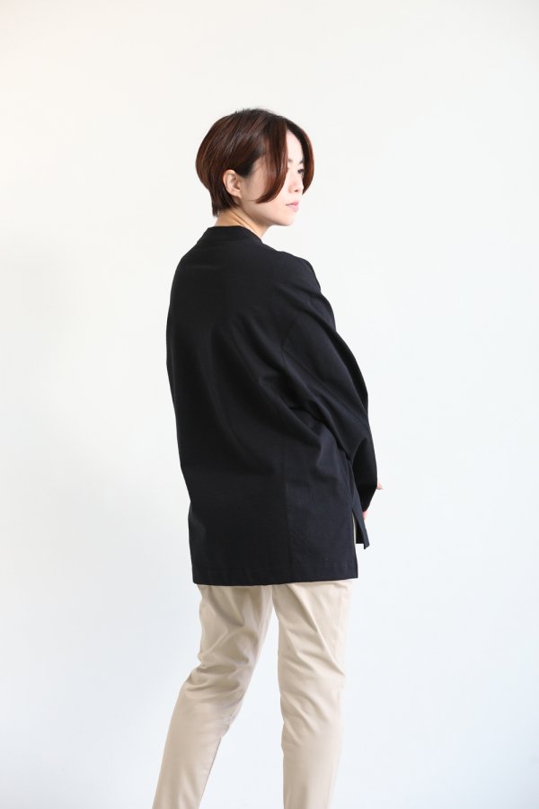 Mame Kurogouchi(マメ) Oversized Cotton Long Sleeve Top BLACK - YAMAROKU