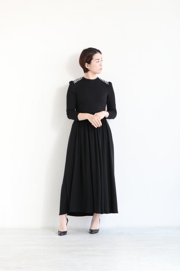 BORDERS at BALCONY DRAPED MAXI DRESS - ロングワンピース