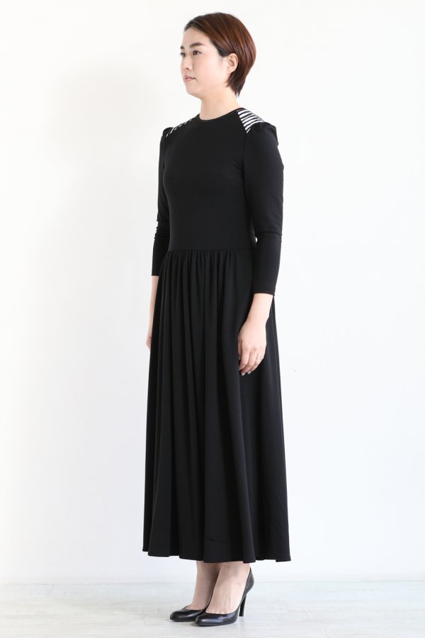 BORDERS at BALCONY(ボーダーズアットバルコニー) DRAPED MAXI DRESS