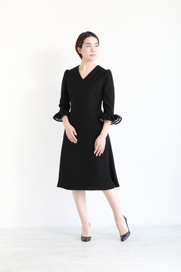 BORDERS at BALCONY(ボーダーズアットバルコニー) V-NECK DRESS