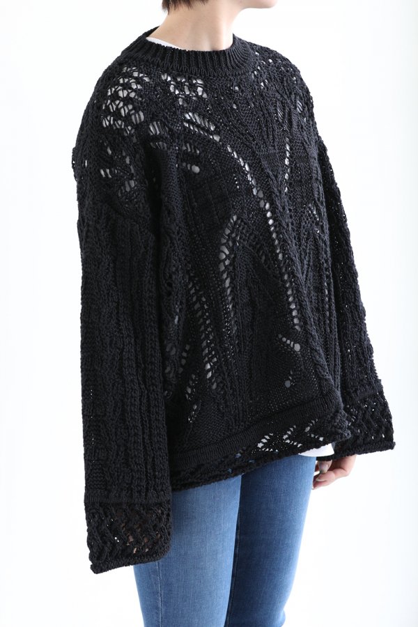 マメ Curtain Lace Pattern Knitted Pullover | tspea.org