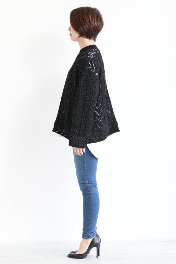 Mame Kurogouchi(マメ) Curtain Lace Pattern Knitted Pullover 