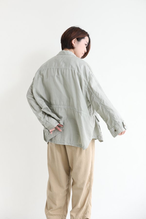 unfil(アンフィル) cotton&silk-twill military jacket - YAMAROKU