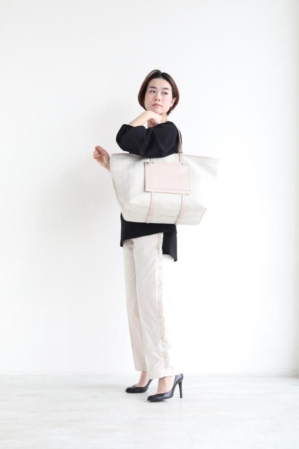 ELENDEEK(エレンディーク) ECO LEATHER MIX TOTE BAG NUD - YAMAROKU 