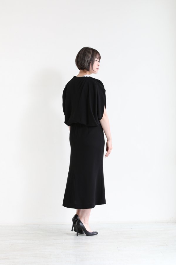 Mame Kurogouchi(マメ) Lace Flap Collar Classic Dress - YAMAROKU