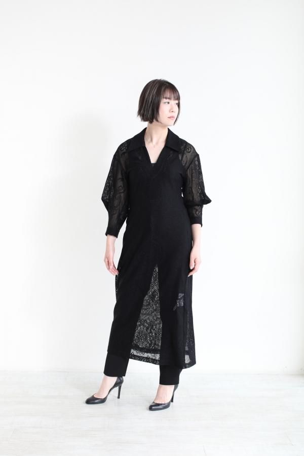 Mame Kurogouchi(マメ) Curtain Lace Jacquard Jersey Dress