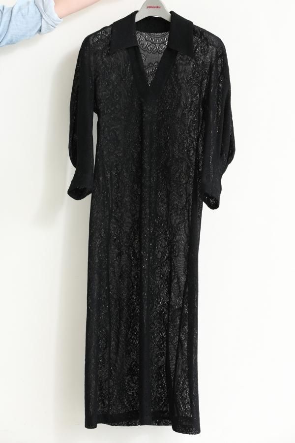 Mame Kurogouchi(マメ) Curtain Lace Jacquard Jersey Dress