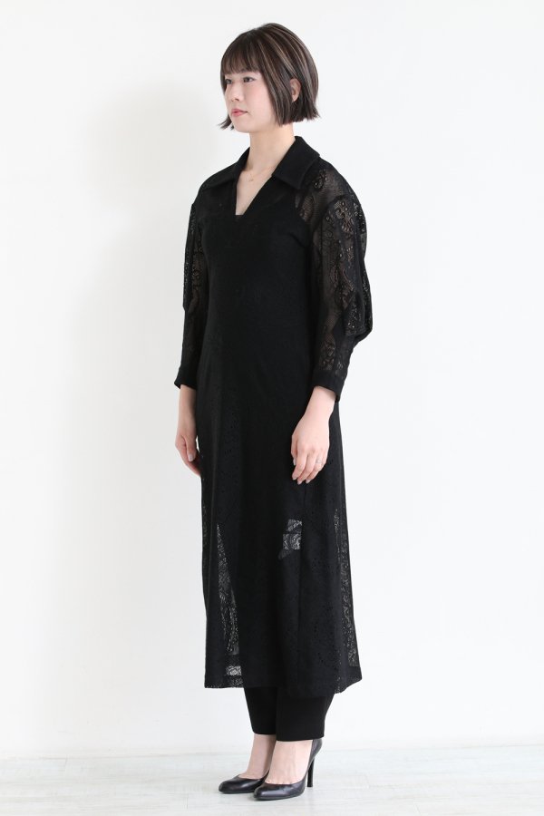 Mame Kurogouchi(マメ) Curtain Lace Jacquard Jersey Dress ...