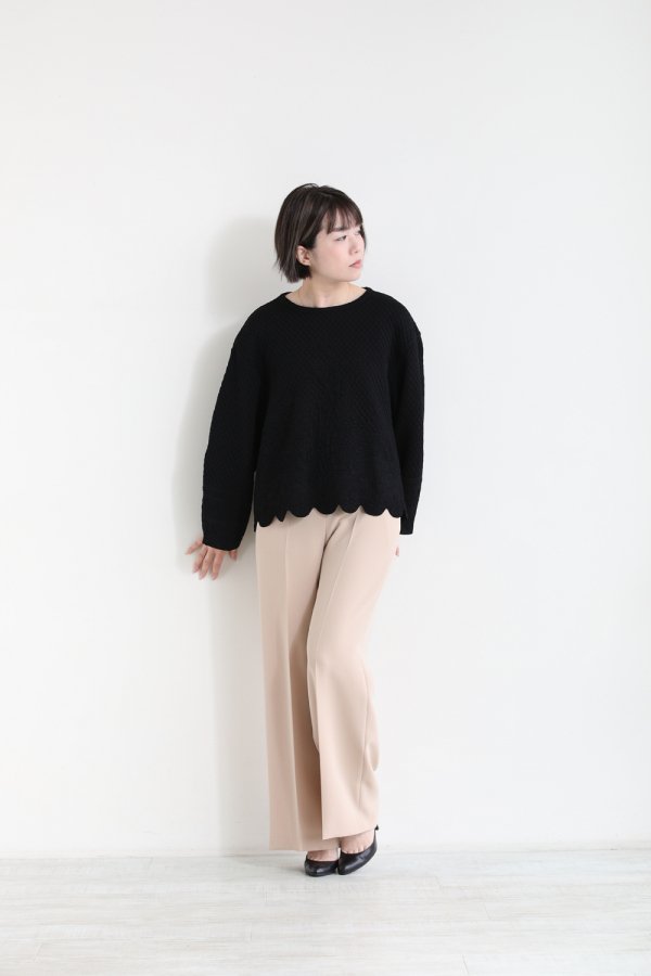 Mame Kurogouchi(マメ) Scallop Cut Knitted Pullover - YAMAROKU ...