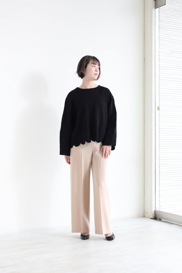 Mame Kurogouchi(マメ) Scallop Cut Knitted Pullover - YAMAROKU 
