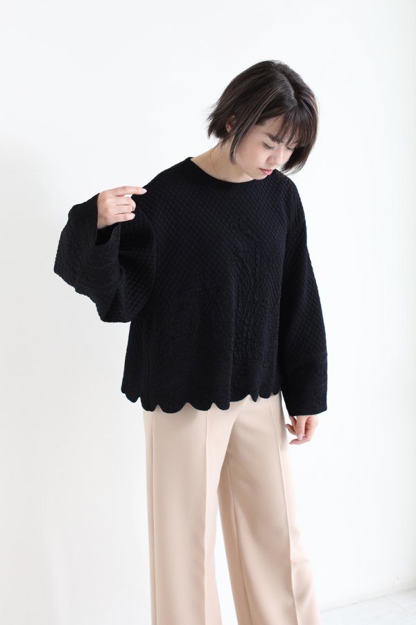 Mame Kurogouchi(マメ) Scallop Cut Knitted Pullover - YAMAROKU