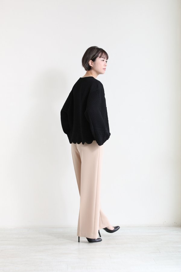 Mame Kurogouchi(マメ) Scallop Cut Knitted Pullover - YAMAROKU