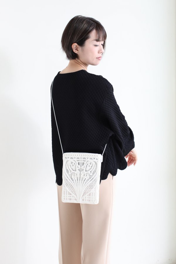Mame Kurogouchi(マメ) Coading Embroidery Pouch With Leather Strap ...