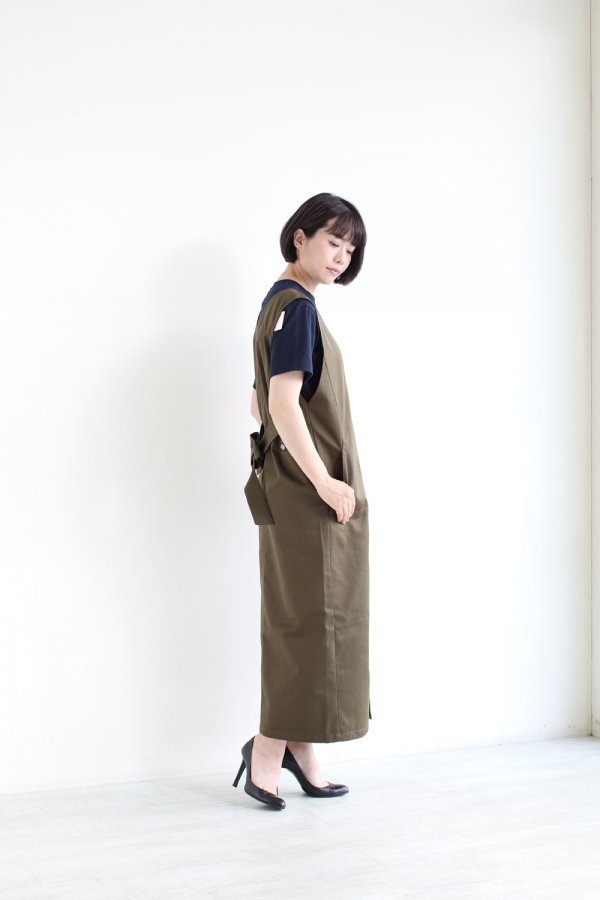 MUVEIL×Dickies（ミュベール×ディッキーズ）コラボチノワンピース khaki - YAMAROKU（ヤマロク） オンラインストア