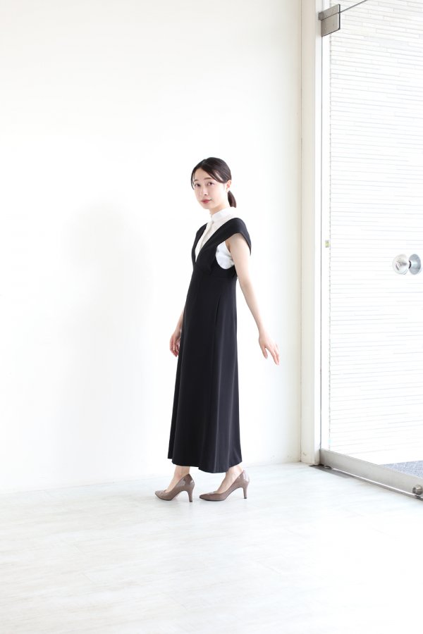 Mame Kurogouchi(マメ) V Neck Sleeveless Dress - YAMAROKU（ヤマロク