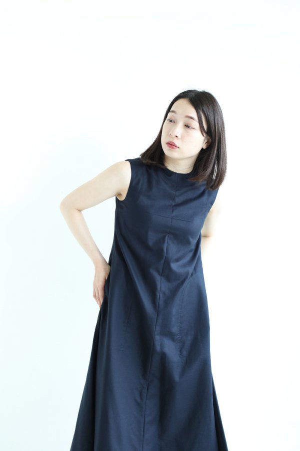 Mame Kurogouchi(マメ) Cotton Double Cloth Sleeveless Dress ...