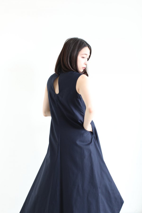 Mame Kurogouchi(マメ) Cotton Double Cloth Sleeveless Dress