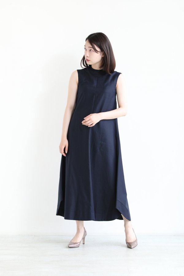 Mame Kurogouchi(マメ) Cotton Double Cloth Sleeveless Dress