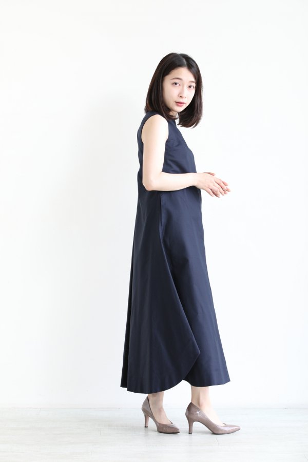 Mame Kurogouchi(マメ) Cotton Double Cloth Sleeveless Dress - YAMAROKU（ヤマロク）  オンラインストア