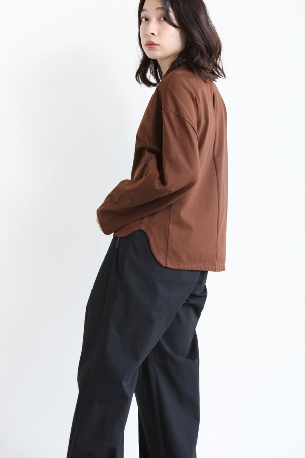 Mame Kurogouchi(マメ) Cotton Jersey Pullover BROWN - YAMAROKU（ヤマロク） オンラインストア
