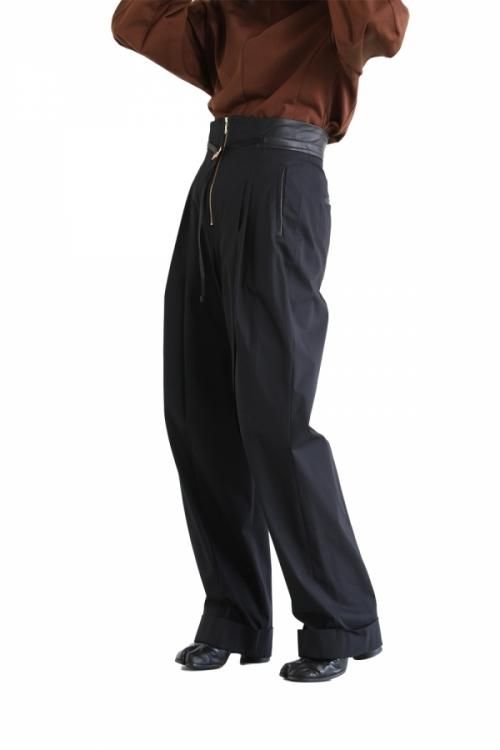 マメ Mame High Waist Chino Wide Trousers-hybridautomotive.com