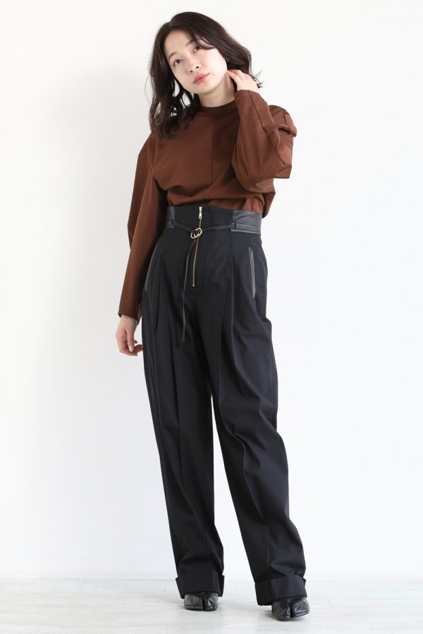 Mame High Waisted Chino Wide Trousers定価50600