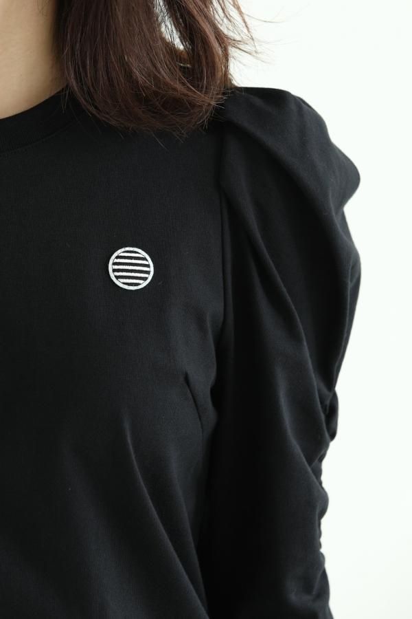 BORDERS at BALCONY(ボーダーズアットバルコニー) GRACE SHOULDER TEE BLACK - YAMAROKU（ヤマロク）  オンラインストア