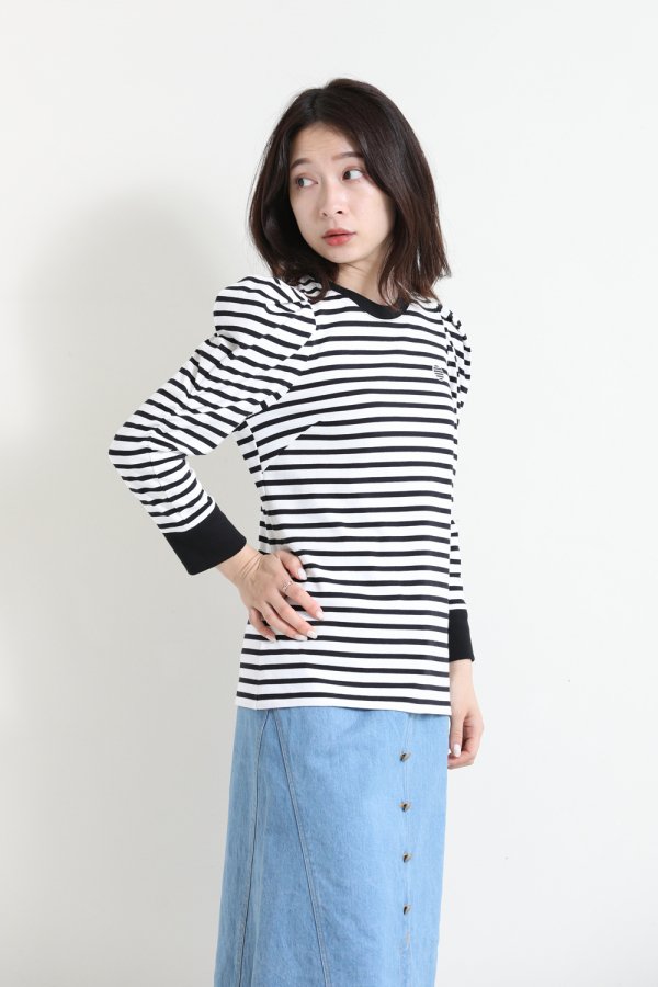 BORDERS at BALCONY(ボーダーズアットバルコニー) GRACE SHOULDER TEE