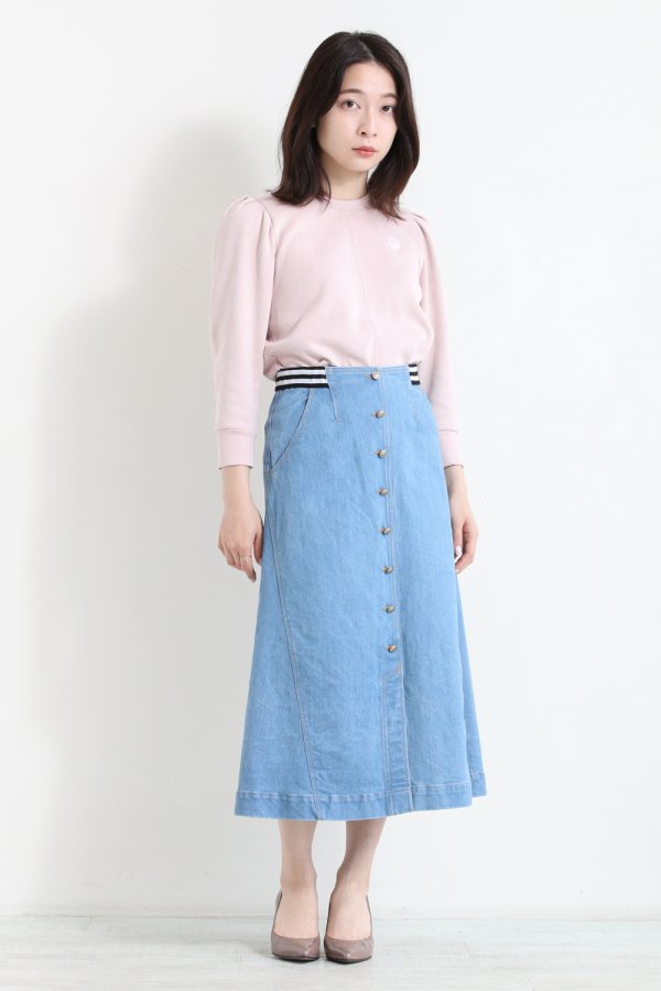 新品】ボーダーズアットバルコニー STRETCH DENIM SKIRT - library