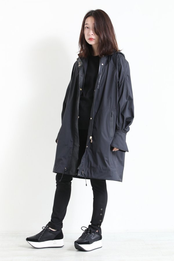 Mame Kurogouchi(マメ) Water Repellent Nylon Hooded Coat - YAMAROKU