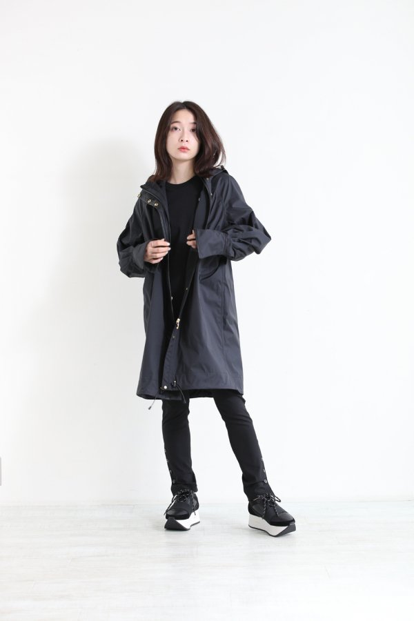 Mame Kurogouchi(マメ) Water Repellent Nylon Hooded Coat - YAMAROKU