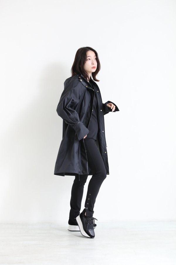 Mame Kurogouchi(マメ) Water Repellent Nylon Hooded Coat - YAMAROKU