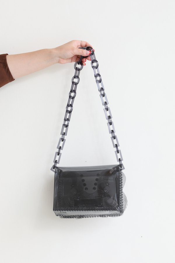 Mame Kurogouchi(マメ) Transparent Sculptural Mini Chain Bag BLACK