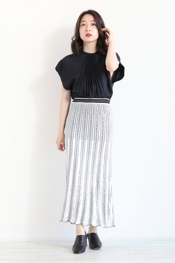 【新品未使用】マメ♡floral stripe jacquard skirt