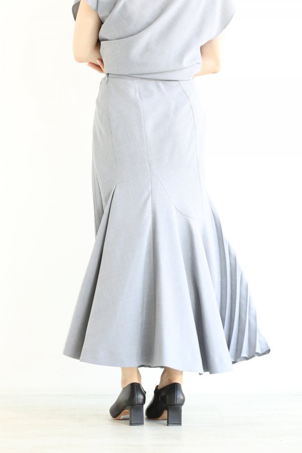 Mame KurogouchiマメCurved Pleated Skirt | nate-hospital.com