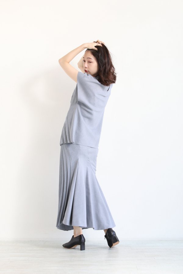 Mame Kurogouchi(マメ) Curved Pleated Top - YAMAROKU（ヤマロク 