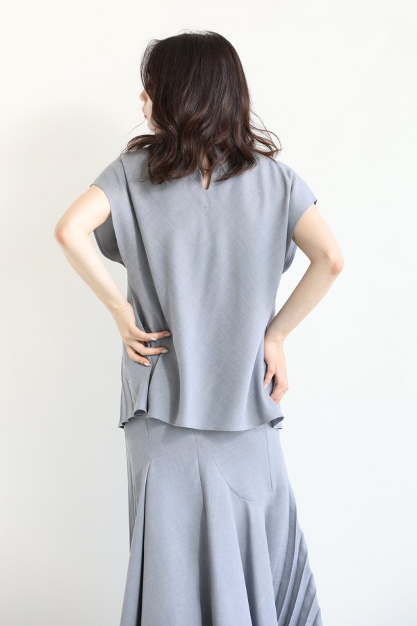 Mame Kurogouchi(マメ) Curved Pleated Top - YAMAROKU（ヤマロク