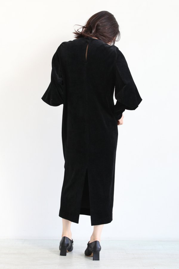 Mame Kurogouchi(マメ) Ribbed Velour Jersey Dress - YAMAROKU ...