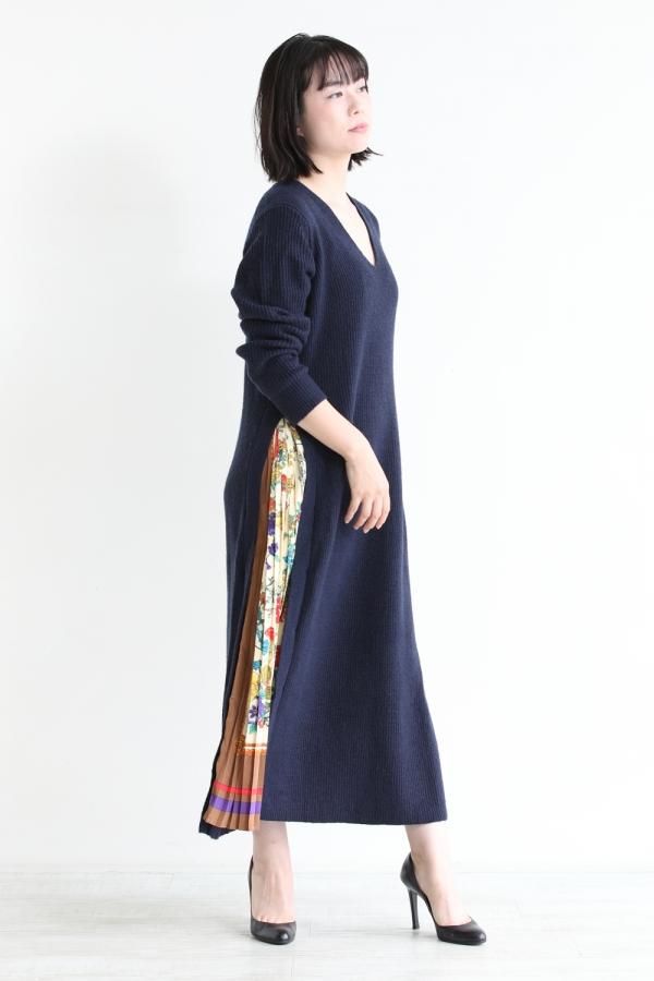 今だけ限定値下げ【美品】MUVEIL ミュベールワンピース定価41.800円M MUVEIL(ミュベール) サイドプリーツニットワンピース - YAMAROKU