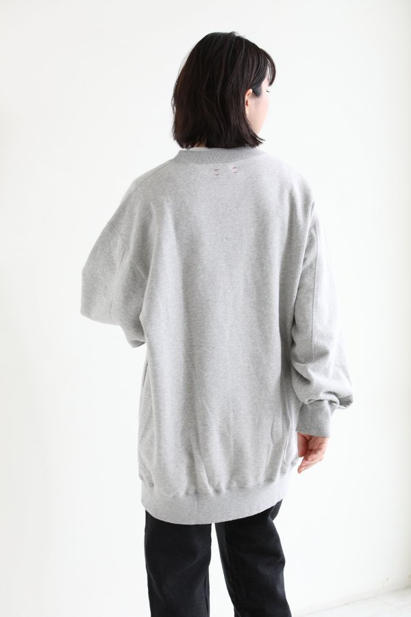 unfil(アンフィル) vintage cotton-fleece oversized sweatshirt heather gray -  YAMAROKU（ヤマロク） オンラインストア