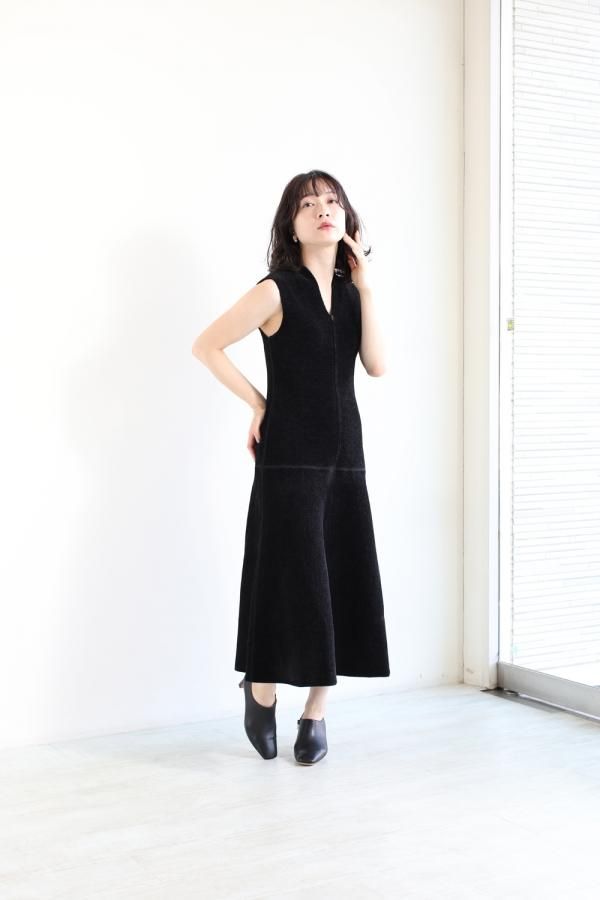 Mame Kurogouchi(マメ) V-Neck Double Faced Knitted Dress