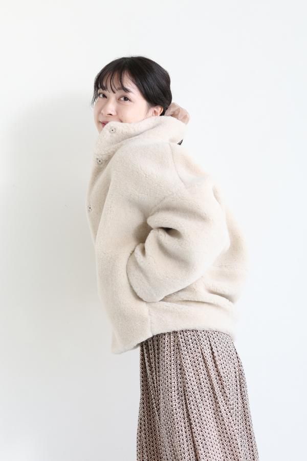 Ballsey(ボールジィ) ボアスライバー スタンドカラーショートコート 